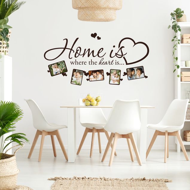 Autocolantes de parede amor Home is where the heart is - Picture Frame