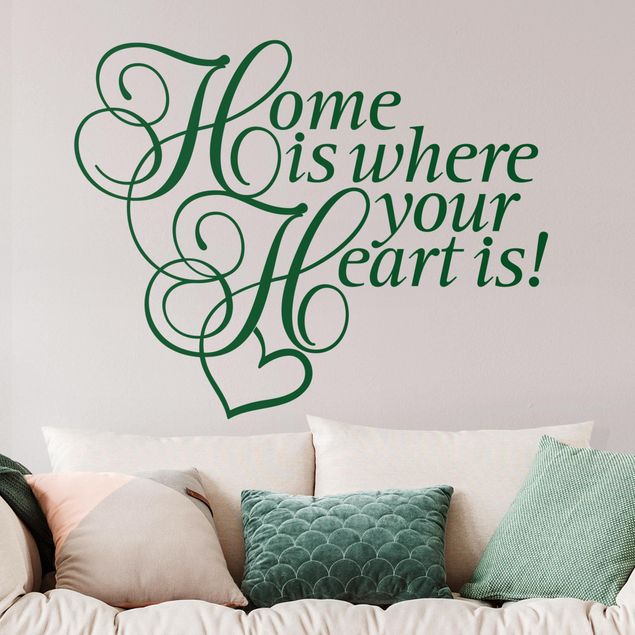 adesivos de parede Home is where the Heart is with heart