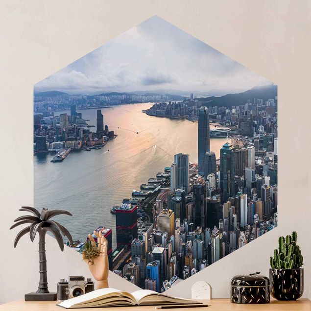 Fototapeter arkitektur och skyline Hong Kong At Dawn
