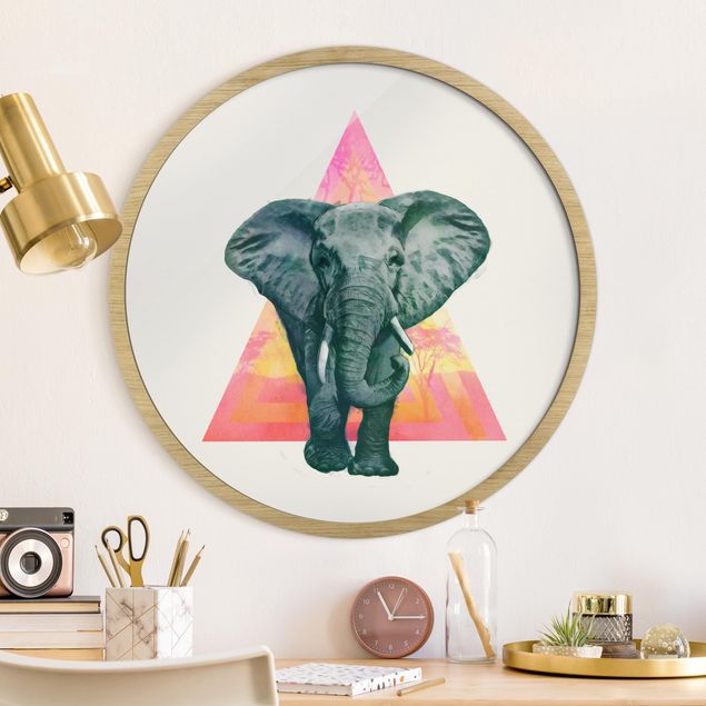 Tavlor elefanter Illustration Elephant Triangle Drawing Background