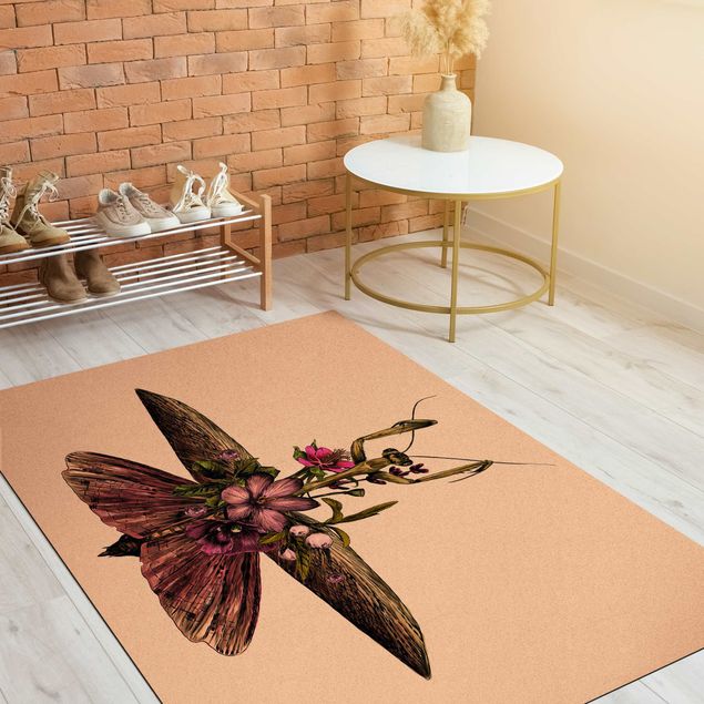stora mattor Illustration Floral Mantis
