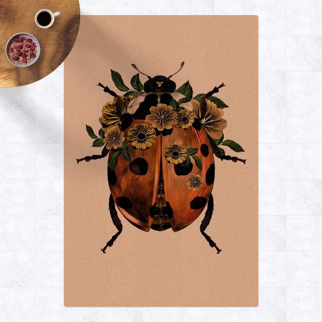 moderna mattor Illustration Floral Ladybird