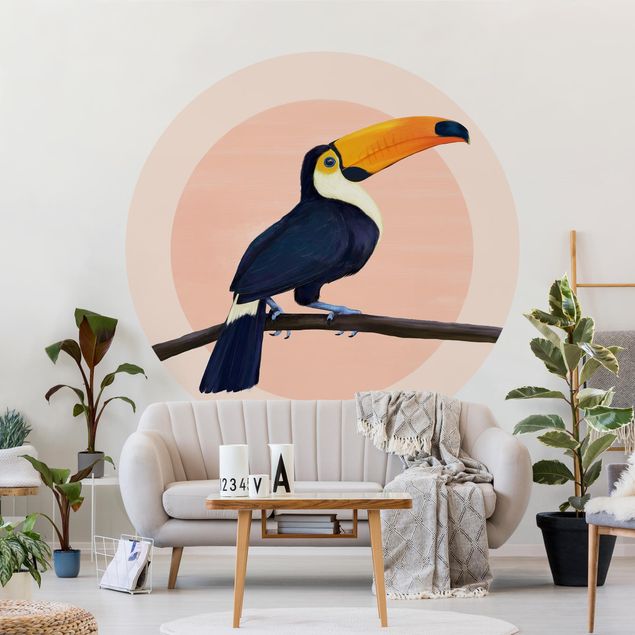 Kök dekoration Illustration Bird Toucan Painting Pastel