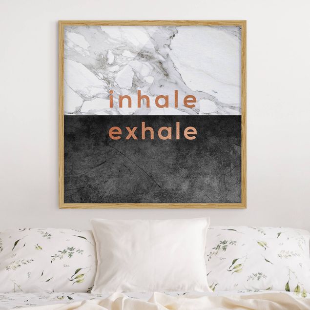 Kök dekoration Inhale Exhale Copper And Marble