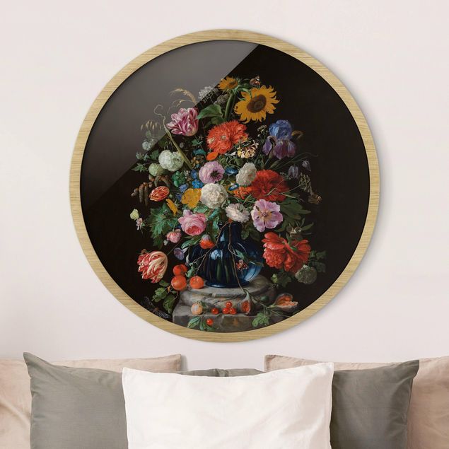 Tavlor med ram konstutskrifter Jan Davidsz De Heem - Glass Vase With Flowers