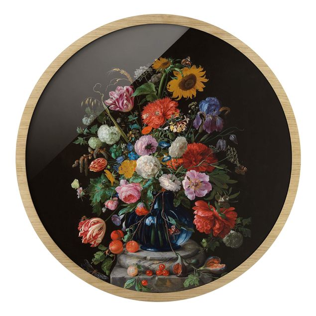Tavlor blommor Jan Davidsz De Heem - Glass Vase With Flowers