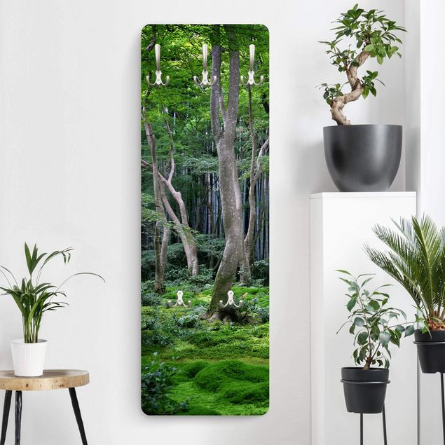 Klädhängare vägg landskap Japanese Forest
