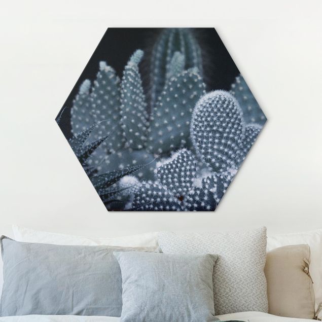Kök dekoration Familiy Of Cacti At Night