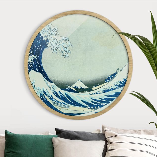 Tavlor med ram konstutskrifter Katsushika Hokusai - The Great Wave At Kanagawa