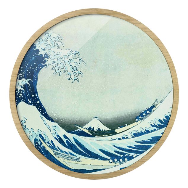 Tavlor landskap Katsushika Hokusai - The Great Wave At Kanagawa