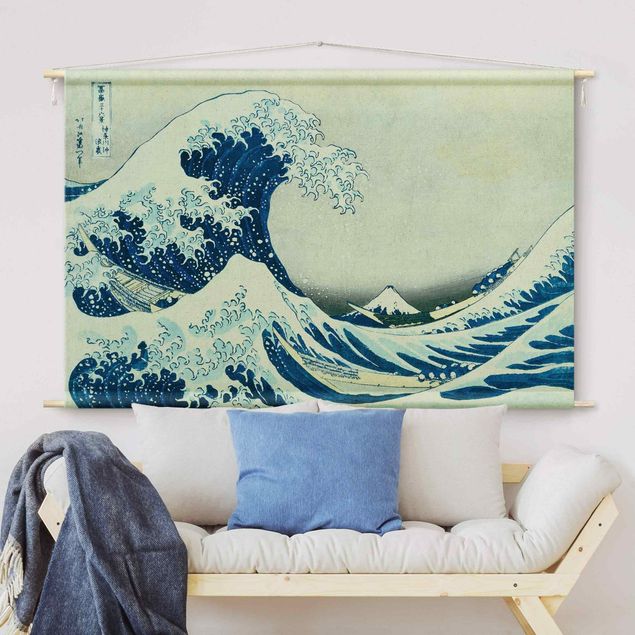 Väggbonad natur Katsushika Hokusai - The Great Wave At Kanagawa