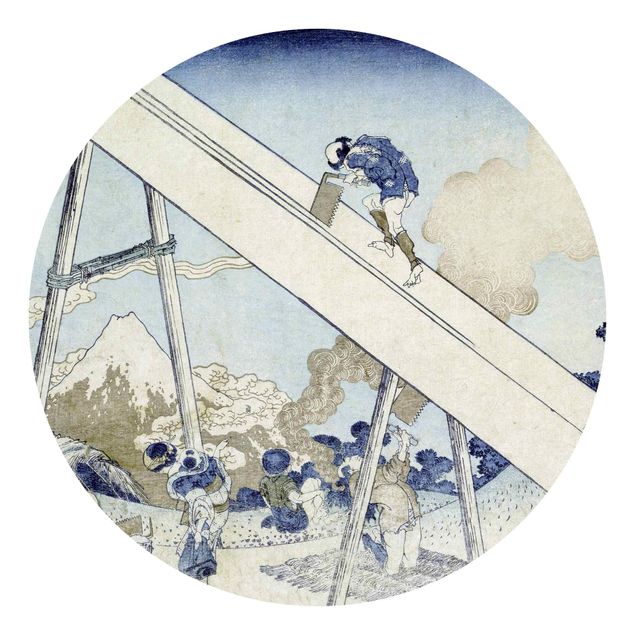 Fototapeter bergen Katsushika Hokusai - In The Totomi Mountains