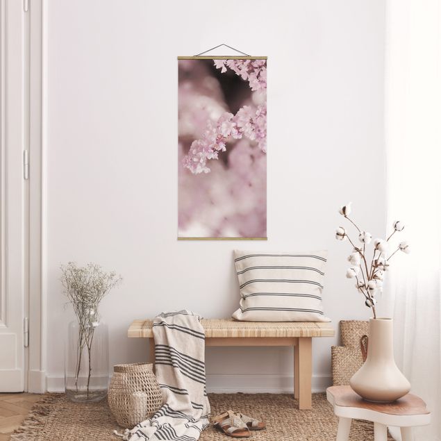 Tavlor blommor  Cherry Blossoms In Purple Light