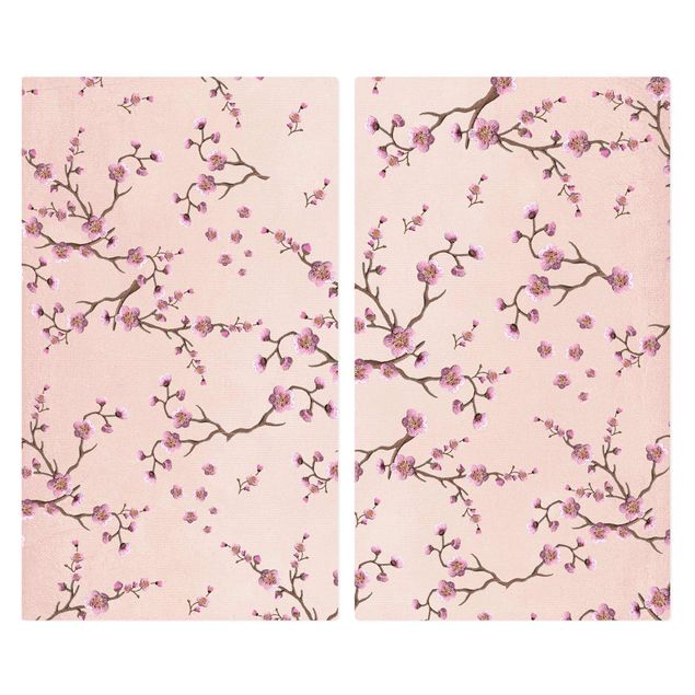 Spistäckplattor Cherry Blossoms On Light Pink