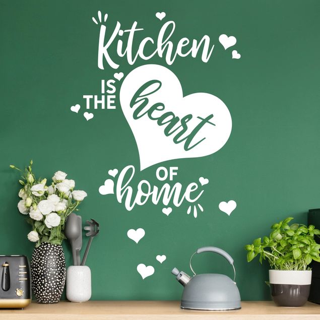 Wallstickers hem Kitchen Is The Heart Of Home