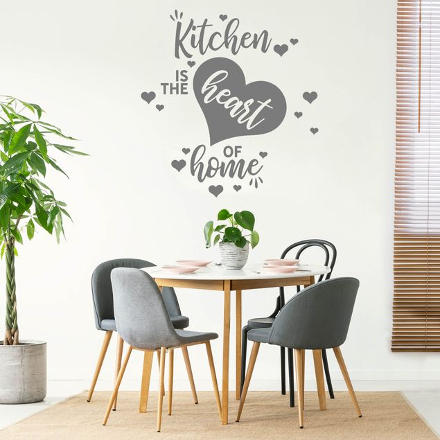 Wallstickers ordspråk Kitchen Is The Heart Of Home