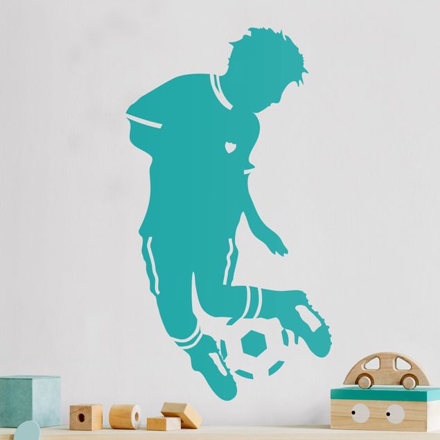 Autocolantes de parede futebol Little Football Player doing Tricks