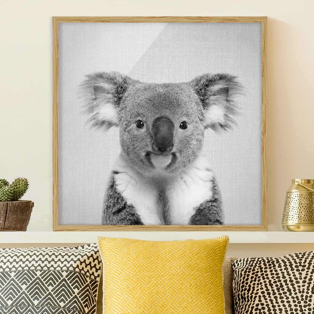 Inredning av barnrum Koala Klaus Black And White
