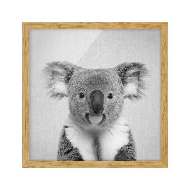 Tavlor modernt Koala Klaus Black And White