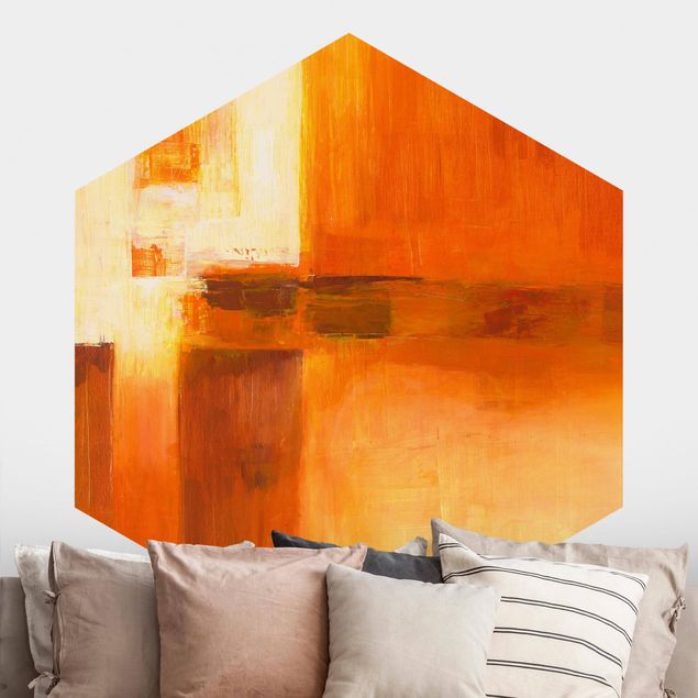 Kök dekoration Composition In Orange And Brown 01