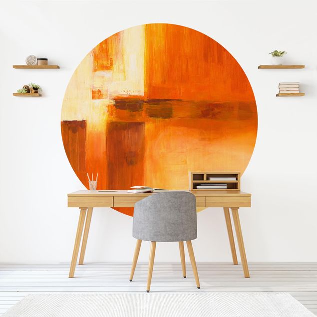 Kök dekoration Composition In Orange And Brown 01