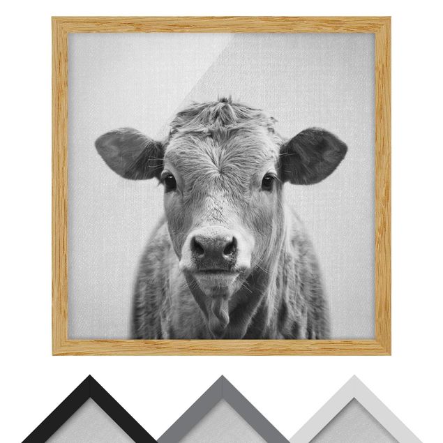 Tavlor Gal Design Cow Kathrin Black And White
