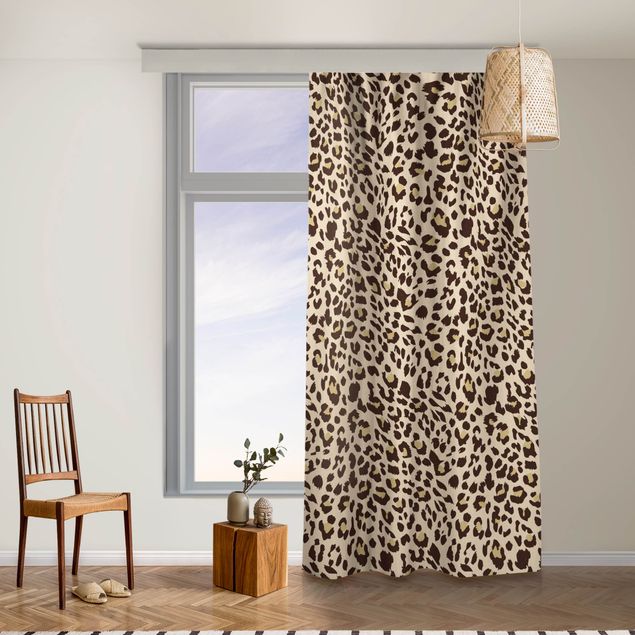 mönstrade gardiner vardagsrum Leopard Pattern