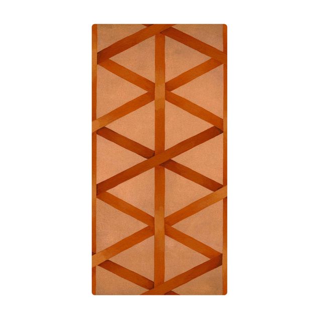 Kork-Teppich - Lichtspielband Orange - Hochformat 1:2