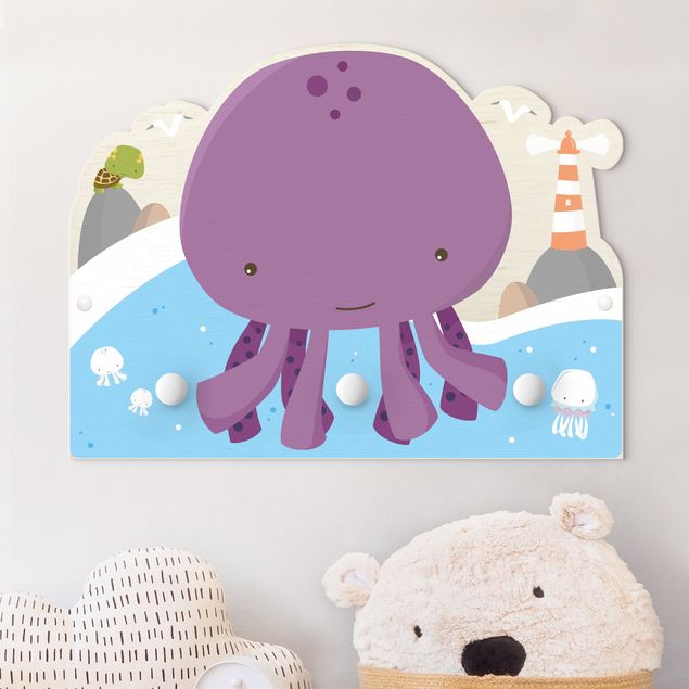 Inredning av barnrum Purple Baby Squid