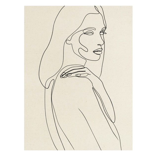 Tavlor konstutskrifter Line Art Woman Shoulder Black And White