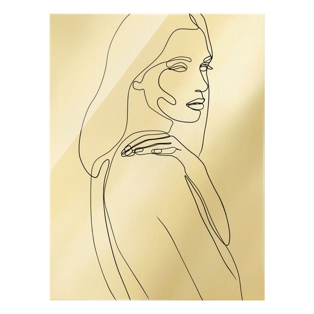 Tavlor konstutskrifter Line Art Woman Shoulder Black And White