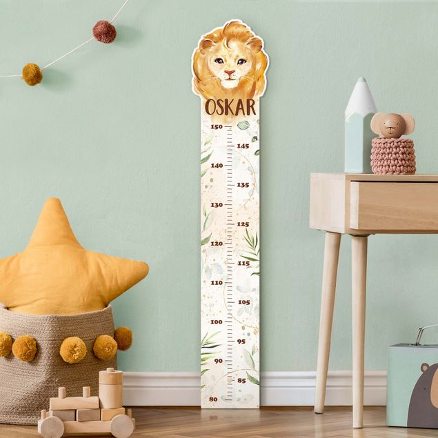 Kindermesslatte Lion with custom name