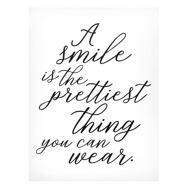 Magnettavla ordspråk A Smile Is The Prettiest Thing