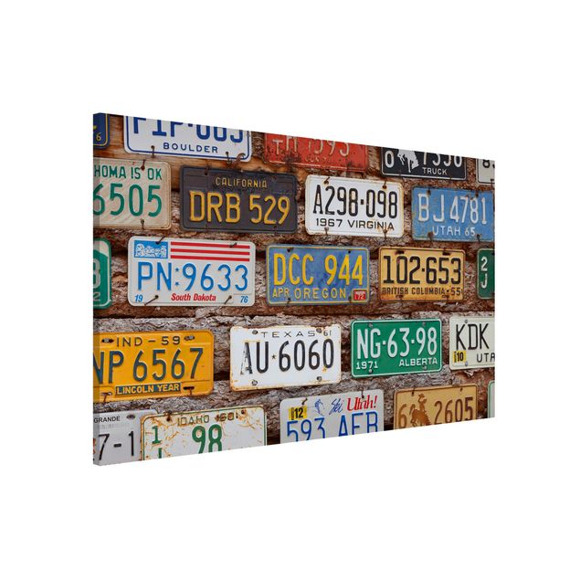 Kök dekoration American License Plates On Wood