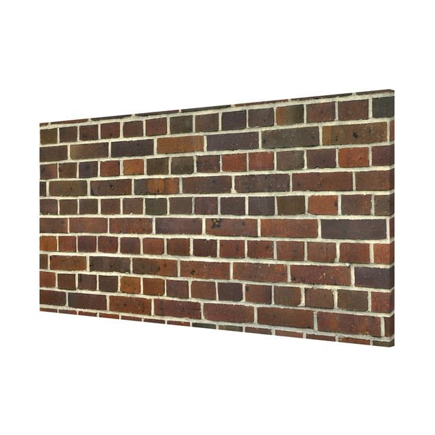 Magnettavla sten utseende Brick Wallpaper London Maroon