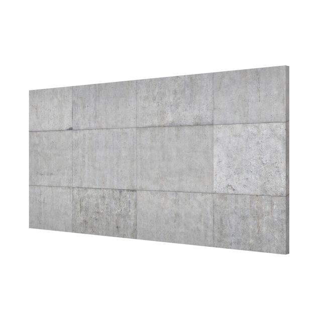 Magnettavla sten utseende Concrete Brick Look Grey