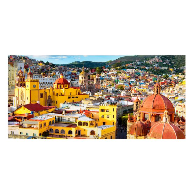 Tavlor arkitektur och skyline Colourful Houses Guanajuato