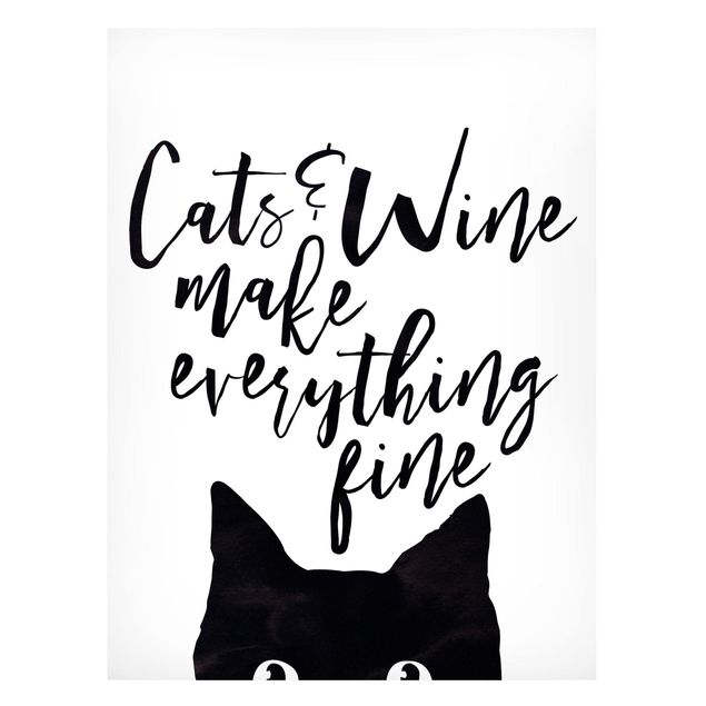 Tavlor katter Cats And Wine make Everything Fine