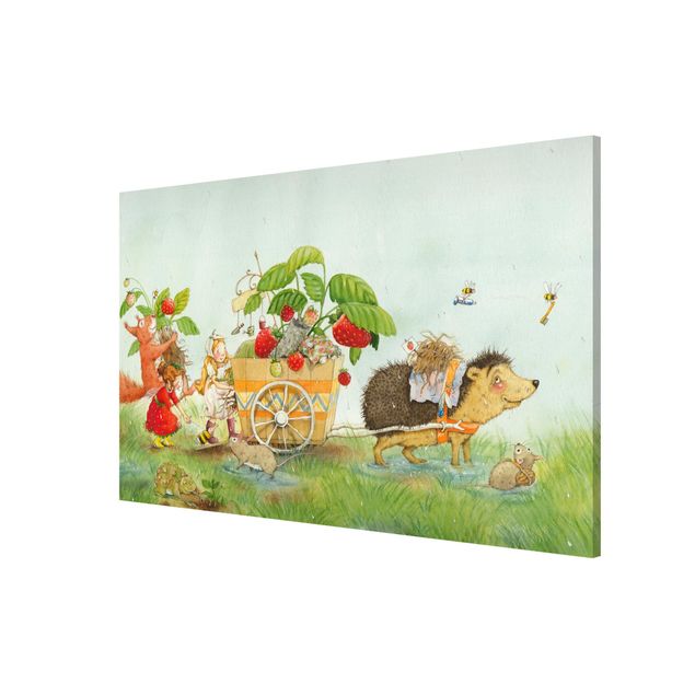 Tavlor modernt Little Strawberry Strawberry Fairy - With Hedgehog