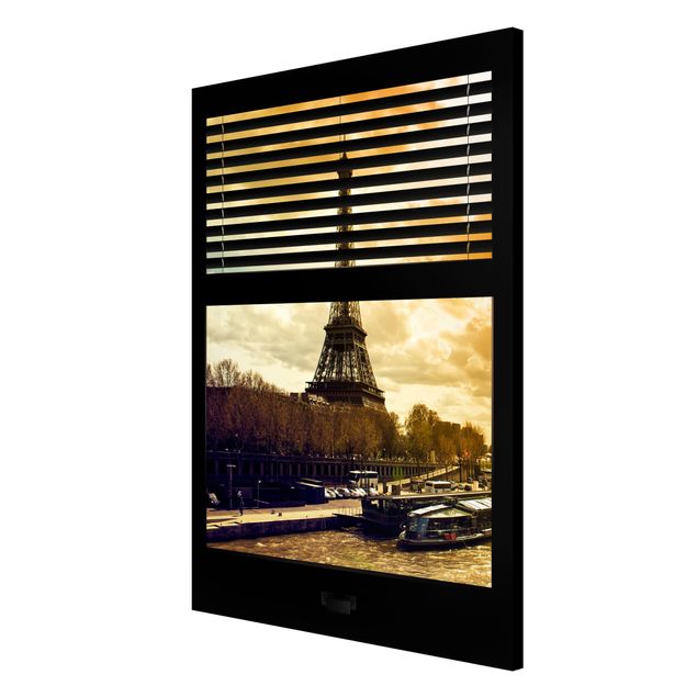 Tavlor arkitektur och skyline Window View Blinds - Paris Eiffel Tower sunset
