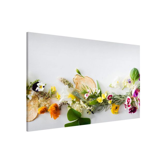 Kök dekoration Fresh Herbs With Edible Flowers