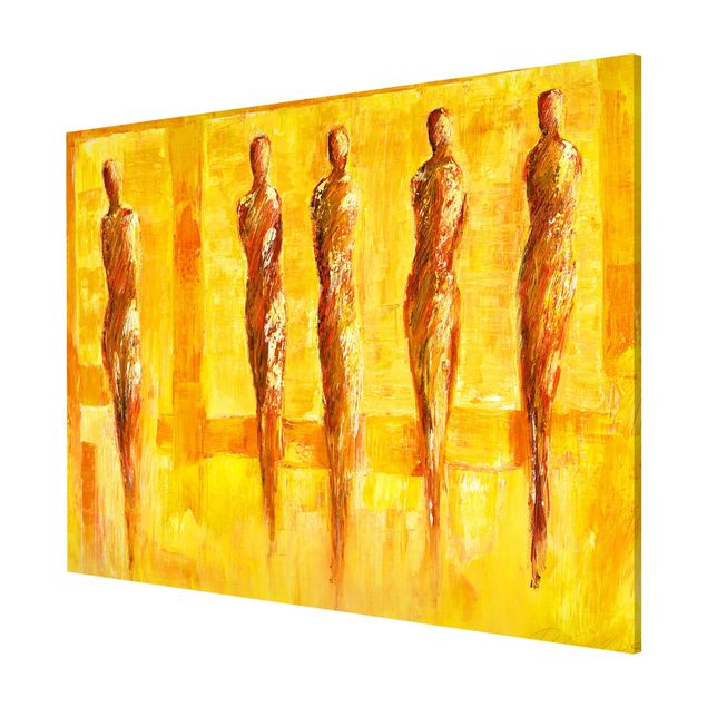 Tavlor abstrakt Petra Schüßler - Five Figures In Yellow