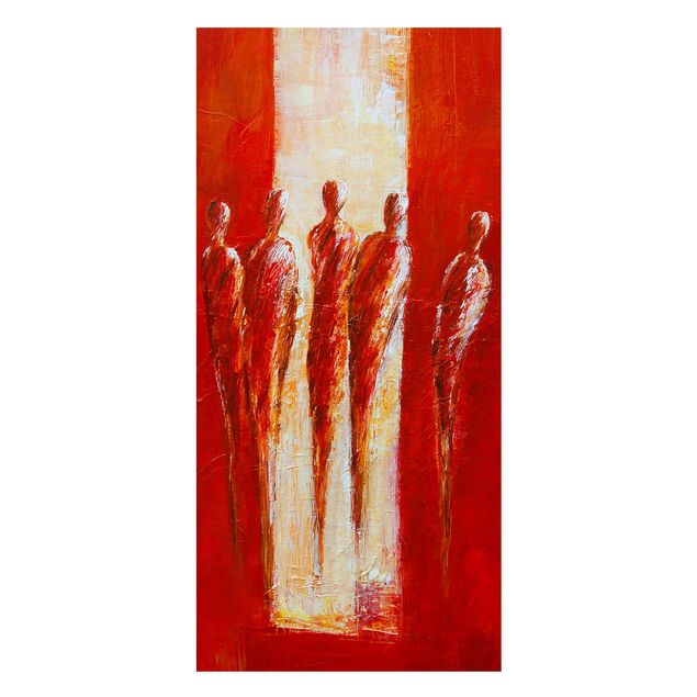 Tavlor konstutskrifter Petra Schüßler - Five Figures In Red 02