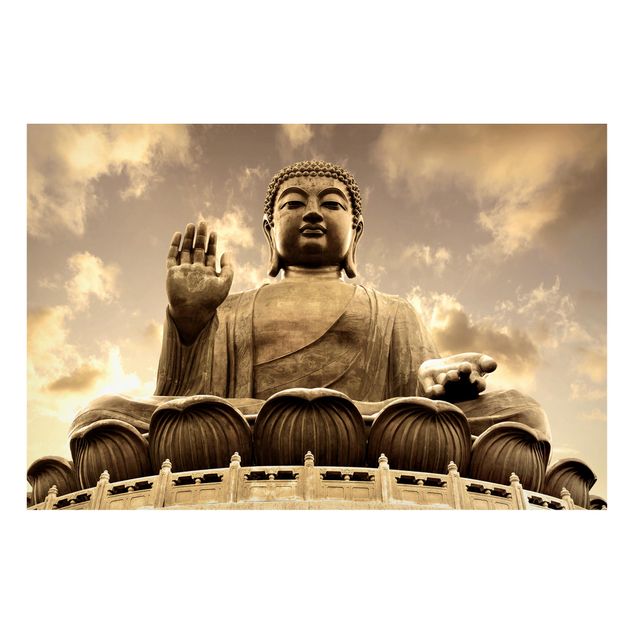 Tavlor arkitektur och skyline Big Buddha Sepia