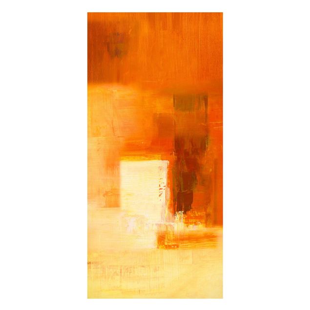 Tavlor konstutskrifter Petra Schüßler - Composition In Orange And Brown 03