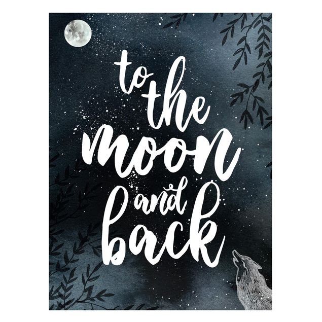 Magnettavla ordspråk Love You To The Moon And Back
