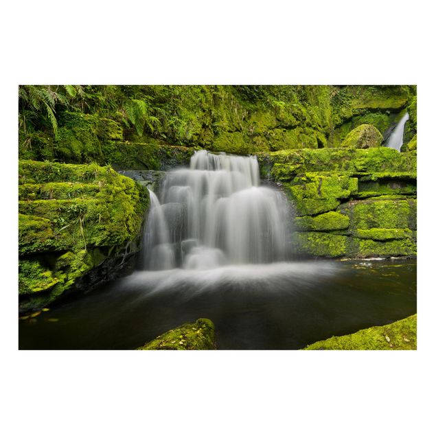 Tavlor landskap Lower Mclean Falls In New Zealand