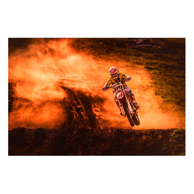 Tavlor landskap Motocross In The Dust