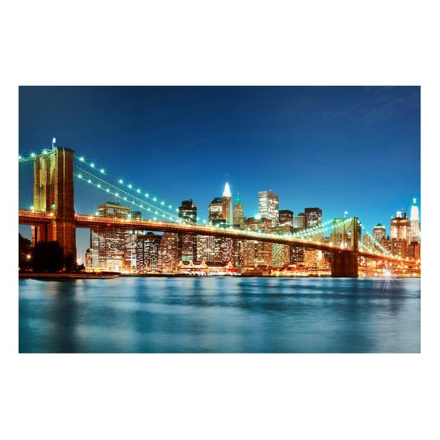 Tavlor New York Nighttime Manhattan Bridge