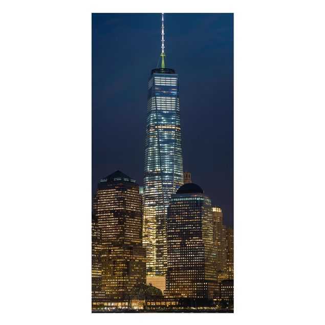 Tavlor arkitektur och skyline One World Trade Center